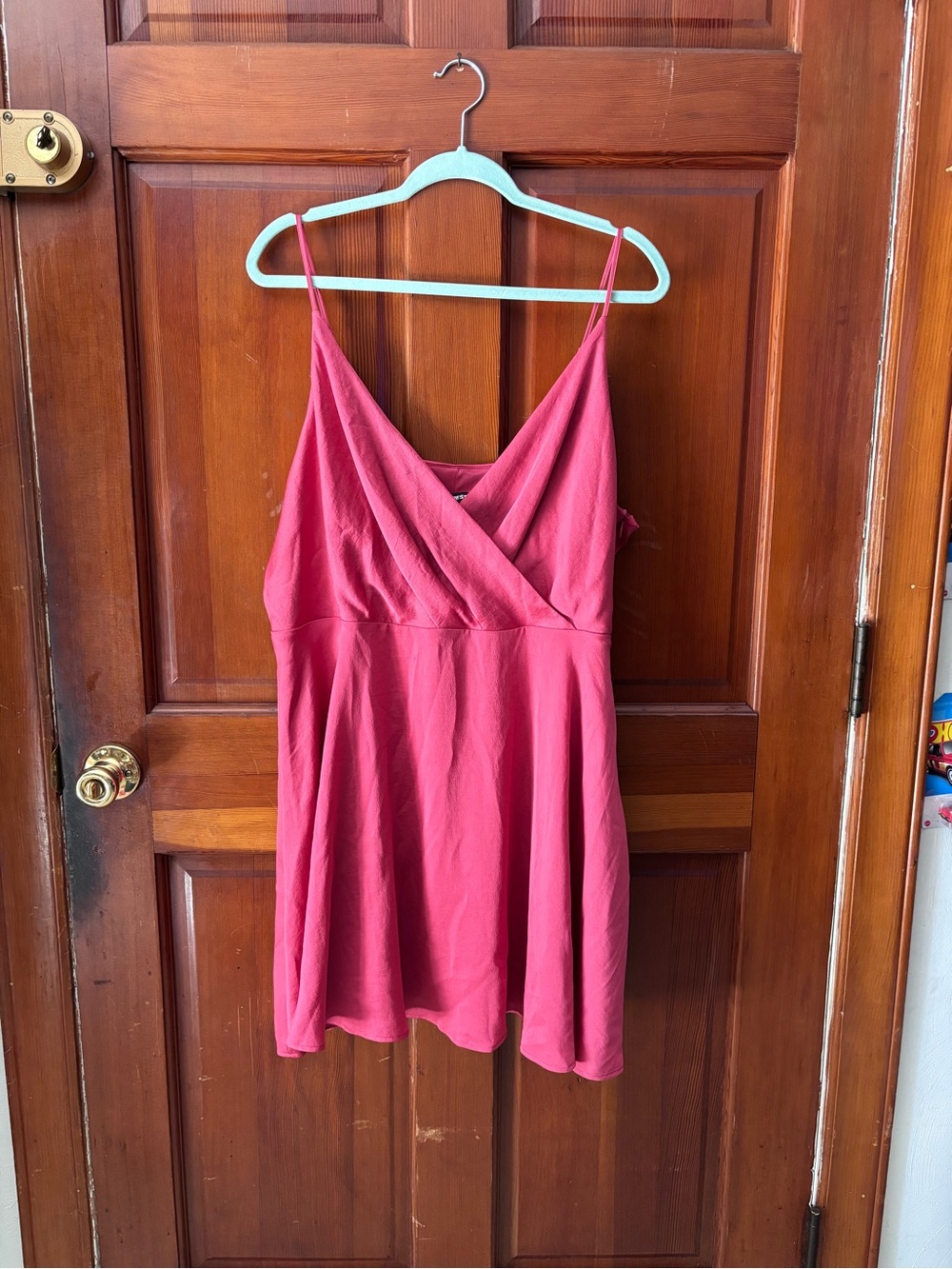 Express Coral Pink V-Neck Wrap Dress